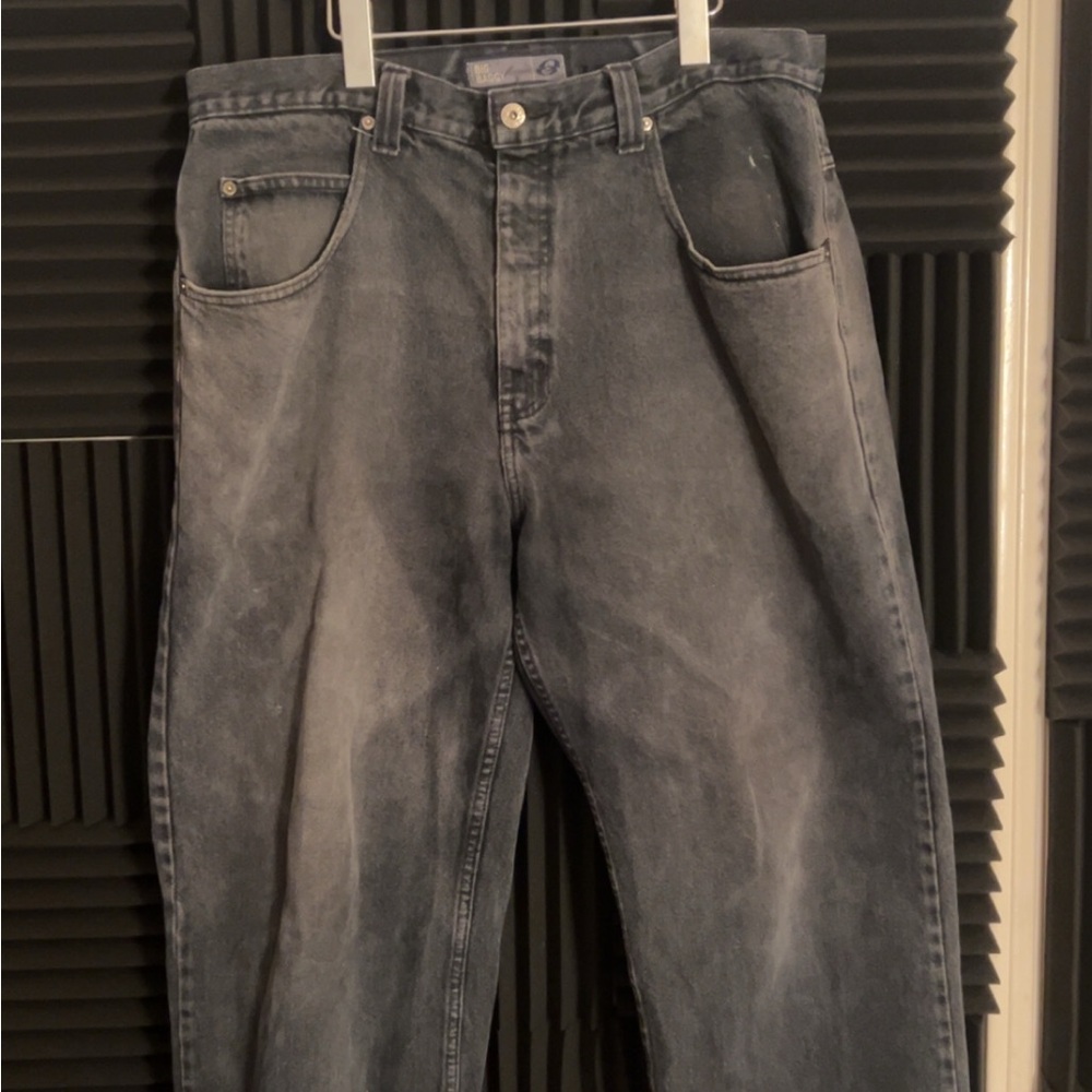 Vintage Black Anchor Blue Big Baggy Men's Jeans